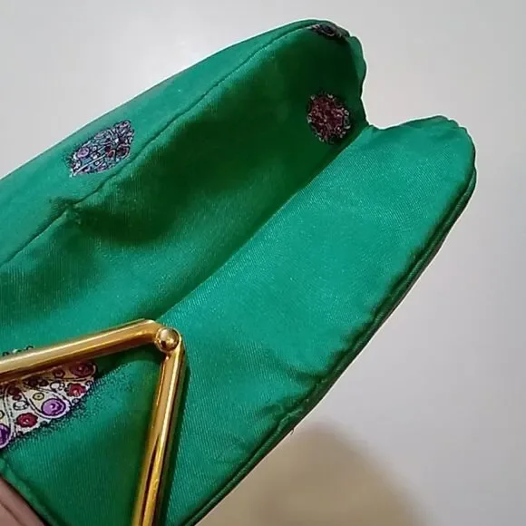 VTG Guido Ravasi All Silk Hand Printco Ravassi-Como Embroidered Made In Italy